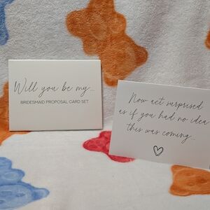 Elegant Bridesmaid Proposal Card Set - White